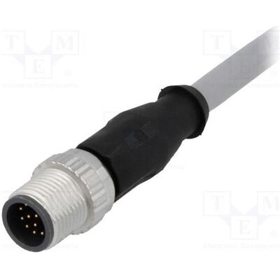 Harting Connecteur : fiche mâle M12, 12 broches, câbles droits de 10 m, Câble + prise électronique - Publicité Harting Connecteur : fiche mâle M12, 12 broches, câbles droits de 10 m, Câble + prise électronique - Publicité