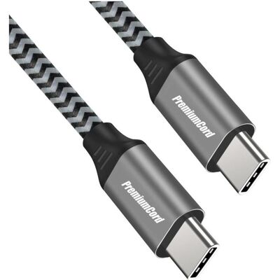 Câble USB-C Premiumcord - 100W 20V/5A, Tresse en coton, 2M - Publicité Câble USB-C Premiumcord - 100W 20V/5A, Tresse en coton, 2M - Publicité