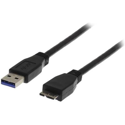 Câble USB 3.0 Deltaco - Micro-USB B à Type A - 1M - Noir - Publicité Câble USB 3.0 Deltaco - Micro-USB B à Type A - 1M - Noir - Publicité