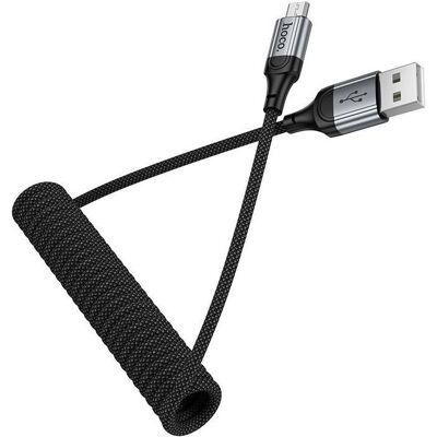 Hoco Cable Cable USB A to Micro USB 2,4A 1,5 m X121 black (1.50 m, USB 2.0), Câble USB - Publicité Hoco Cable Cable USB A to Micro USB 2,4A 1,5 m X121 black (1.50 m, USB 2.0), Câble USB - Publicité