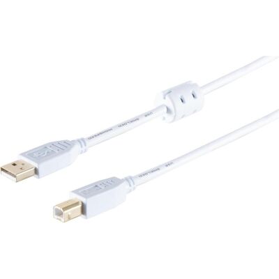 Câble USB Shiverpeaks - 1,8m - USB 2.0 Haute Vitesse - Blanc - Publicité Câble USB Shiverpeaks - 1,8m - USB 2.0 Haute Vitesse - Blanc - Publicité