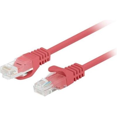 Lanberg - Câble Réseau - 3M - 4,8mm - U/UTP, Non blindé - Cat 5/5E - Multi-brin - Rouge - Publicité Lanberg - Câble Réseau - 3M - 4,8mm - U/UTP, Non blindé - Cat 5/5E - Multi-brin - Rouge - Publicité