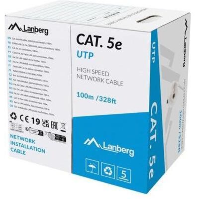 Câble Réseau UTP Catégorie 5e 100m - Gris Lanberg - Publicité Câble Réseau UTP Catégorie 5e 100m - Gris Lanberg - Publicité