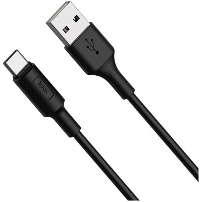 Hoco - Data Cable Soarer (X25) - USB-A to USB Type-C, 10W, 2A, 1.0m - Black (1 m, 10 W), Câble USB - Publicité Hoco - Data Cable Soarer (X25) - USB-A to USB Type-C, 10W, 2A, 1.0m - Black (1 m, 10 W), Câble USB - Publicité