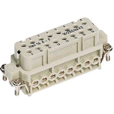 Harting 09200162813 Connecteurs - 32 Contacts, Polycarbonate, 16A, Gris - Publicité Harting 09200162813 Connecteurs - 32 Contacts, Polycarbonate, 16A, Gris - Publicité
