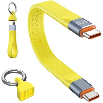 PowerGuard Honeycomb USB-C Keychain Kabel 240W PD 40Gbps 8K (0.12 m, USB 4, 240 W), Câble USB - Publicité PowerGuard Honeycomb USB-C Keychain Kabel 240W PD 40Gbps 8K (0.12 m, USB 4, 240 W), Câble USB - Publicité