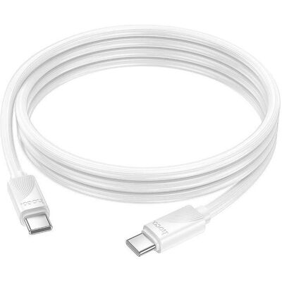 Hoco Cable cable Type C to Type C 3A 60W X114 1 m white (1 m, USB 3.2 Gen 1, 60 W), Câble USB - Publicité Hoco Cable cable Type C to Type C 3A 60W X114 1 m white (1 m, USB 3.2 Gen 1, 60 W), Câble USB - Publicité