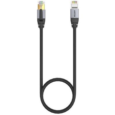 Unitek Ethernet Cat 8 - Câble RJ-45 blindé 3M - Noir - Publicité Unitek Ethernet Cat 8 - Câble RJ-45 blindé 3M - Noir - Publicité