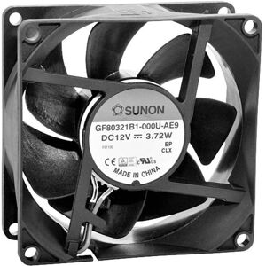 Sunon Ventilateur 12V 80x32 K 100.8m3/h 45dBA IP68 (80 mm, 1x), Ventilateur PC, Noir - Publicité Sunon Ventilateur 12V 80x32 K 100.8m3/h 45dBA IP68 (80 mm, 1x), Ventilateur PC, Noir - Publicité