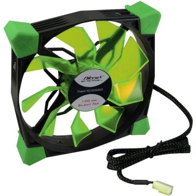 Intertech 90 cbm/h 3Pin (120 mm, 1x), Ventilateur PC, Vert - Publicité Intertech 90 cbm/h 3Pin (120 mm, 1x), Ventilateur PC, Vert - Publicité
