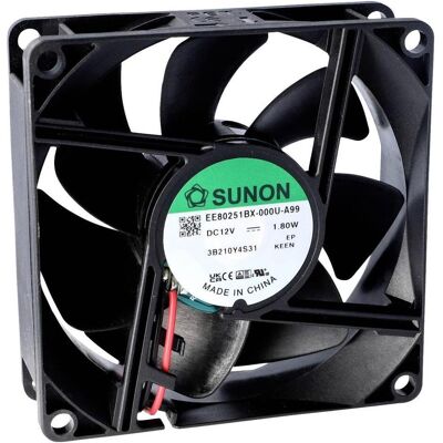 Sunon MF80251V2-1000U-A99 Ventilateur axial 12 V CC 62,84 m³/h (L x l x H) 25 x 80 x 8 (80 mm), Ventilateur PC, Noir - Publicité Sunon MF80251V2-1000U-A99 Ventilateur axial 12 V CC 62,84 m³/h (L x l x H) 25 x 80 x 8 (80 mm), Ventilateur PC, Noir - Publicité