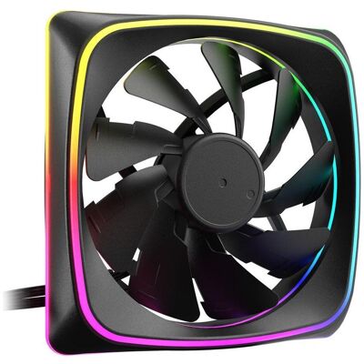 Sharkoon SHARK Lights RGB PWM (noir) (120 mm, 1x), Ventilateur PC, Noir - Publicité Sharkoon SHARK Lights RGB PWM (noir) (120 mm, 1x), Ventilateur PC, Noir - Publicité