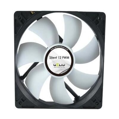 Gelid Silent 12 PWM Ventilateur de boîtier d'ordinateur (120 mm), Ventilateur PC, Noir, Blanc - Publicité Gelid Silent 12 PWM Ventilateur de boîtier d'ordinateur (120 mm), Ventilateur PC, Noir, Blanc - Publicité
