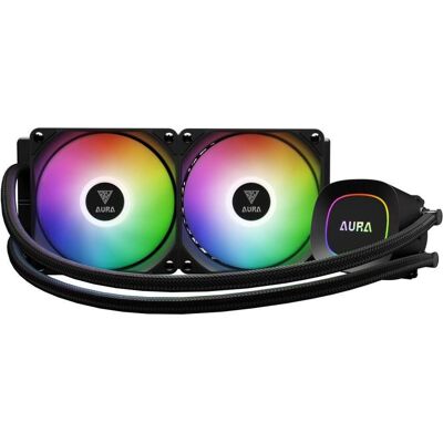 Gamdias Kit Watercooling AIO Aura GL Lite RGB - 240mm (Noir), Refroidissement liquide CPU, Noir - Publicité Gamdias Kit Watercooling AIO Aura GL Lite RGB - 240mm (Noir), Refroidissement liquide CPU, Noir - Publicité