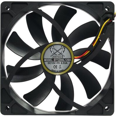 Scythe flux de glissement (120 mm, 1x), Ventilateur PC, Noir - Publicité Scythe flux de glissement (120 mm, 1x), Ventilateur PC, Noir - Publicité