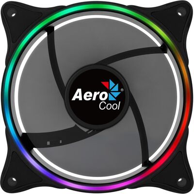 Aerocool Ventilateur Eclipse 12 LED, RGB (120 mm, 1x), Ventilateur PC, Noir - Publicité Aerocool Ventilateur Eclipse 12 LED, RGB (120 mm, 1x), Ventilateur PC, Noir - Publicité