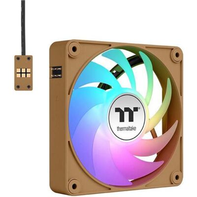 Thermaltake TT CT120 EX ARGB Sync PC Cooling Fan 3 Pack Gravel Sand (120 mm, 3x), Ventilateur PC, Marron, Beige - Publicité Thermaltake TT CT120 EX ARGB Sync PC Cooling Fan 3 Pack Gravel Sand (120 mm, 3x), Ventilateur PC, Marron, Beige - Publicité