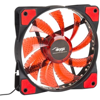 Akyga AW-12E-BR (120 mm, 1x), Ventilateur PC, Rouge, Noir - Publicité Akyga AW-12E-BR (120 mm, 1x), Ventilateur PC, Rouge, Noir - Publicité