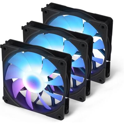 Pack de Ventilateurs Blackstar Luna UF120 ARGB PWM - Ventilateur PC - Publicité Pack de Ventilateurs Blackstar Luna UF120 ARGB PWM - Ventilateur PC - Publicité