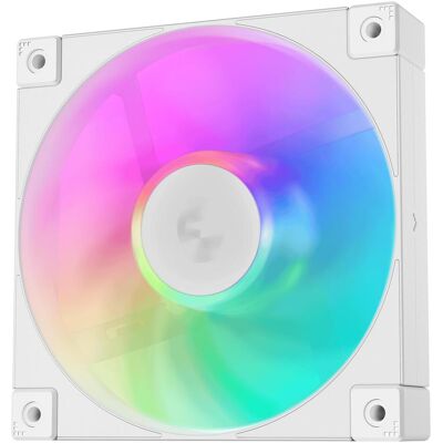 Deepcool FD12 120x120x25 3in1 ARGB wh (120 mm, 3x), Ventilateur PC, Multicolore, Blanc - Publicité Deepcool FD12 120x120x25 3in1 ARGB wh (120 mm, 3x), Ventilateur PC, Multicolore, Blanc - Publicité