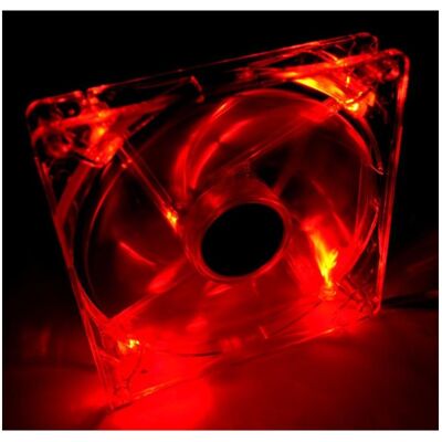 Primecooler PC-L14025L12S/Rouge (140 mm), Ventilateur PC, Rouge, Transparent - Publicité Primecooler PC-L14025L12S/Rouge (140 mm), Ventilateur PC, Rouge, Transparent - Publicité