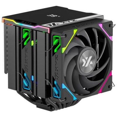 xyz Ventilateur pour processeur Thermax 6 Pro Duo RGB (Noir), Ventirad processeur, Noir - Publicité xyz Ventilateur pour processeur Thermax 6 Pro Duo RGB (Noir), Ventirad processeur, Noir - Publicité
