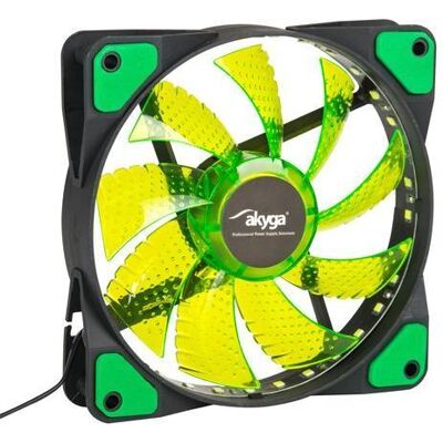 Akyga Wentylator systemowy AW-12E-BG 120 (120 mm, 1x), Ventilateur PC, Noir, Vert - Publicité Akyga Wentylator systemowy AW-12E-BG 120 (120 mm, 1x), Ventilateur PC, Noir, Vert - Publicité