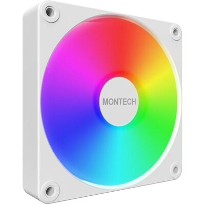 Montech CASE FAN 120MM/GF120R V2 ARGB PWM (W) (120 mm, 1x), Ventilateur PC, Blanc - Publicité Montech CASE FAN 120MM/GF120R V2 ARGB PWM (W) (120 mm, 1x), Ventilateur PC, Blanc - Publicité