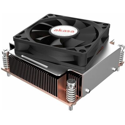 Akasa AK-CC7402BT01 Refroidisseur de processeur 2U à profil bas - socket LGA 1700, Ventirad processeur, Gris, Cuivre, Noir - Publicité Akasa AK-CC7402BT01 Refroidisseur de processeur 2U à profil bas - socket LGA 1700, Ventirad processeur, Gris, Cuivre, Noir - Publicité