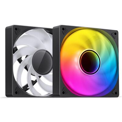 Jonsbo SL-120, ARGB 5V 3PIN, inversé - noir (120 mm, 1x), Ventilateur PC, Noir, Blanc, Multicolore - Publicité Jonsbo SL-120, ARGB 5V 3PIN, inversé - noir (120 mm, 1x), Ventilateur PC, Noir, Blanc, Multicolore - Publicité