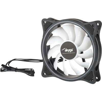 Akyga AW-12D-RGB fan (120 mm, 1x), Ventilateur PC, Noir, Blanc - Publicité Akyga AW-12D-RGB fan (120 mm, 1x), Ventilateur PC, Noir, Blanc - Publicité