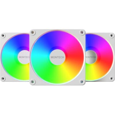 Montech CASE FAN 120MM GF120 V2/ARGB PWM 3I1(W) (120 mm, 3x), Ventilateur PC, Multicolore, Bleu, Rouge, Vert, Blanc - Publicité Montech CASE FAN 120MM GF120 V2/ARGB PWM 3I1(W) (120 mm, 3x), Ventilateur PC, Multicolore, Bleu, Rouge, Vert, Blanc - Publicité