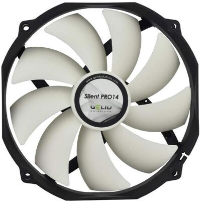Gelid Solutions Silent Pro 14 PWM 1500 RPM 27.8 dBA ( 140x140x25mm ) (140 mm), Ventilateur PC, Blanc - Publicité Gelid Solutions Silent Pro 14 PWM 1500 RPM 27.8 dBA ( 140x140x25mm ) (140 mm), Ventilateur PC, Blanc - Publicité