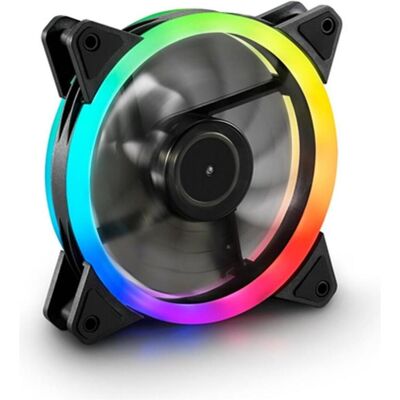 Sharkoon Lames de requin RGB (120 mm, 1x), Ventilateur PC, Noir - Publicité Sharkoon Lames de requin RGB (120 mm, 1x), Ventilateur PC, Noir - Publicité
