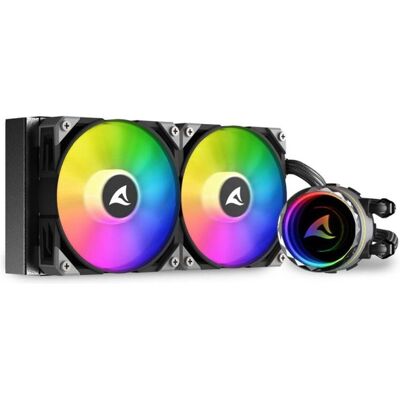 Sharkoon S80 RGB AIO 240 MM, Refroidissement liquide CPU, Noir - Publicité Sharkoon S80 RGB AIO 240 MM, Refroidissement liquide CPU, Noir - Publicité