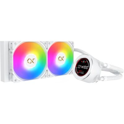 Xigmatek Kit Watercooling AIO Frozr-O II RGB - 240mm (Blanc), Refroidissement liquide CPU, Blanc - Publicité Xigmatek Kit Watercooling AIO Frozr-O II RGB - 240mm (Blanc), Refroidissement liquide CPU, Blanc - Publicité