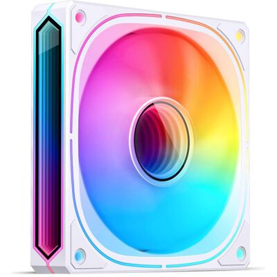 Jonsbo FR-505, ARGB 5V 3PIN - blanc (120 mm, 1x), Ventilateur PC, Multicolore, Blanc - Publicité Jonsbo FR-505, ARGB 5V 3PIN - blanc (120 mm, 1x), Ventilateur PC, Multicolore, Blanc - Publicité