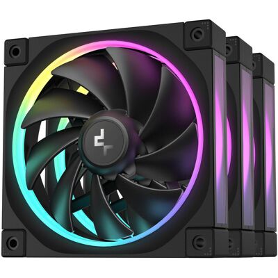Deepcool FL12 3in1 120x120x25 Noir (120 mm, 3x), Ventilateur PC, Noir - Publicité Deepcool FL12 3in1 120x120x25 Noir (120 mm, 3x), Ventilateur PC, Noir - Publicité