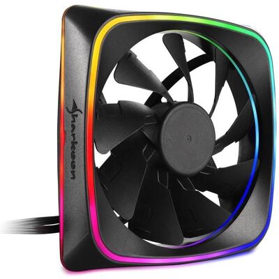 Sharkoon SHARK Lights RGB Fan (120 mm, 1x), Ventilateur PC, Noir - Publicité Sharkoon SHARK Lights RGB Fan (120 mm, 1x), Ventilateur PC, Noir - Publicité