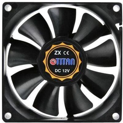 Titan TFD-8015M12Z Ventilateur de boîtier (80 mm, 1x), Ventilateur PC, Noir - Publicité Titan TFD-8015M12Z Ventilateur de boîtier (80 mm, 1x), Ventilateur PC, Noir - Publicité