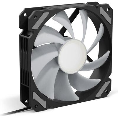 Sharkoon SHARK Mirror RGB PWM (noir) (120 mm, 1x), Ventilateur PC, Noir, Multicolore - Publicité Sharkoon SHARK Mirror RGB PWM (noir) (120 mm, 1x), Ventilateur PC, Noir, Multicolore - Publicité