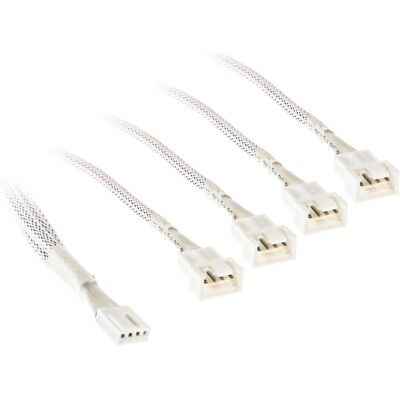 Kolink 1-4 PWM Lüfter Splitterkabel - 35cm, geflochten, weiss, Ventilateur PC : accessoires, Blanc - Publicité Kolink 1-4 PWM Lüfter Splitterkabel - 35cm, geflochten, weiss, Ventilateur PC : accessoires, Blanc - Publicité