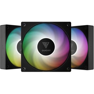 Gamdias NOTUS M1-1203 ARGB 3er-Pack Ventilateur de boîtier - ventilateur de boîtier - 1.600 rpm (120 mm, 3x), Ventilateur PC, Multicolore, Blanc, Noir - Publicité Gamdias NOTUS M1-1203 ARGB 3er-Pack Ventilateur de boîtier - ventilateur de boîtier - 1.600 rpm (120 mm, 3x), Ventilateur PC, Multicolore, Blanc, Noir - Publicité