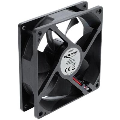 Delock Ventilateur axial 48 V CC, 92 x 92 x 25 mm, avec connecteur à 2 broches, noir (67447) (92 mm, 1x), Ventilateur PC, Noir - Publicité Delock Ventilateur axial 48 V CC, 92 x 92 x 25 mm, avec connecteur à 2 broches, noir (67447) (92 mm, 1x), Ventilateur PC, Noir - Publicité