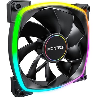 Montech RX140 PWM - noir (140 mm, 1x), Ventilateur PC, Noir - Publicité Montech RX140 PWM - noir (140 mm, 1x), Ventilateur PC, Noir - Publicité