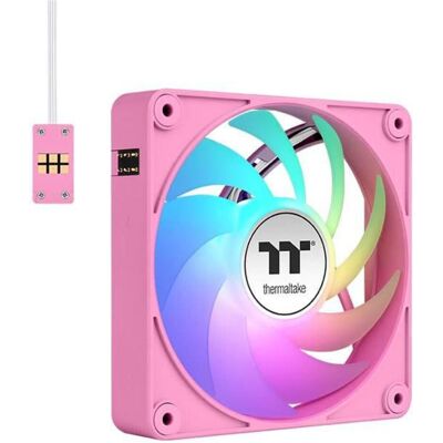 Thermaltake TT CT140 EX ARGB Sync PC Cooling Fan 3 Pack Pink (140 mm, 3x), Ventilateur PC, Pink - Publicité Thermaltake TT CT140 EX ARGB Sync PC Cooling Fan 3 Pack Pink (140 mm, 3x), Ventilateur PC, Pink - Publicité