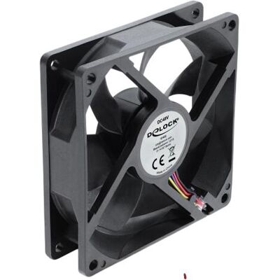 Delock Ventilateur axial 48 V CC, 92 x 92 x 25 mm, avec connecteur PWM à 4 broches, noir (67452) (92 mm, 1x), Ventilateur PC, Noir - Publicité Delock Ventilateur axial 48 V CC, 92 x 92 x 25 mm, avec connecteur PWM à 4 broches, noir (67452) (92 mm, 1x), Ventilateur PC, Noir - Publicité