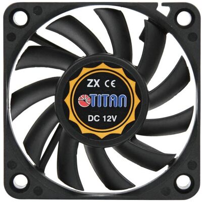 Titan Ventilateur, 60 x 60 x 10 mm, avec signal tachymétrique, palier lisse liquide 12 V DC, 15,3 mü/h (60 mm, 1x), Ventilateur PC, Noir - Publicité Titan Ventilateur, 60 x 60 x 10 mm, avec signal tachymétrique, palier lisse liquide 12 V DC, 15,3 mü/h (60 mm, 1x), Ventilateur PC, Noir - Publicité