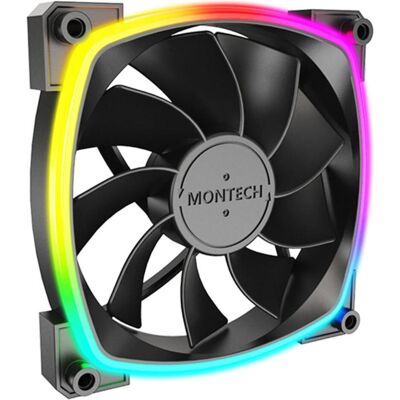 Montech Ventilateur RX120 PWM ARGB - 120mm, noir (120 mm, 1x), Ventilateur PC, Noir - Publicité Montech Ventilateur RX120 PWM ARGB - 120mm, noir (120 mm, 1x), Ventilateur PC, Noir - Publicité