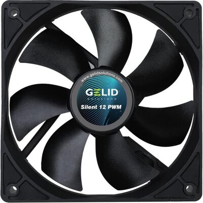Gelid Silent (120 mm, 4x), Ventilateur PC, Noir - Publicité Gelid Silent (120 mm, 4x), Ventilateur PC, Noir - Publicité